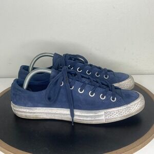 Converse Chuck Taylor All Star Blue Suede‎ Low Top Sneakers Men 7.5 Minimalist